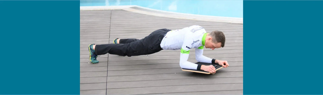 Extreme athlete Lukas Kaufmann trains for maximum core power